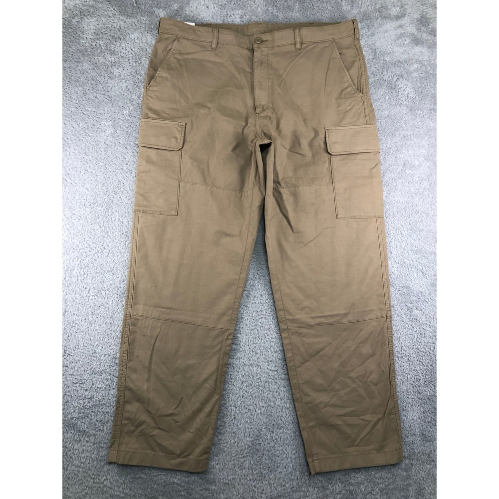 Uniqlo Utility Work Pants Cargo Men XXL (41x32) Beige NWT Stretch